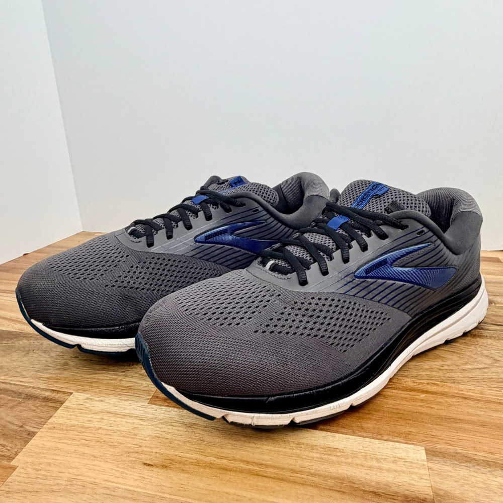 Brooks Addiction 14 Mens Running Shoes Grey Blue Low Top Sneakers Size 13 4E
